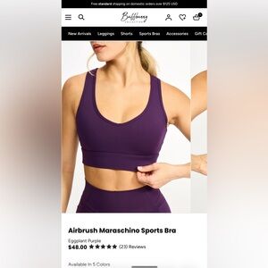 BuffBunny Maraschino Purple Sports Bra